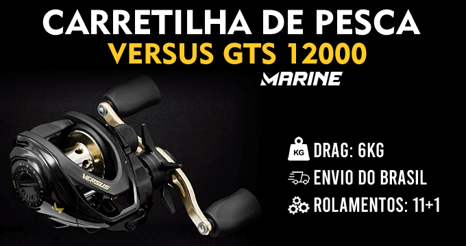 Carretilha de Pesca Versus GTS 12000 Marine Sports